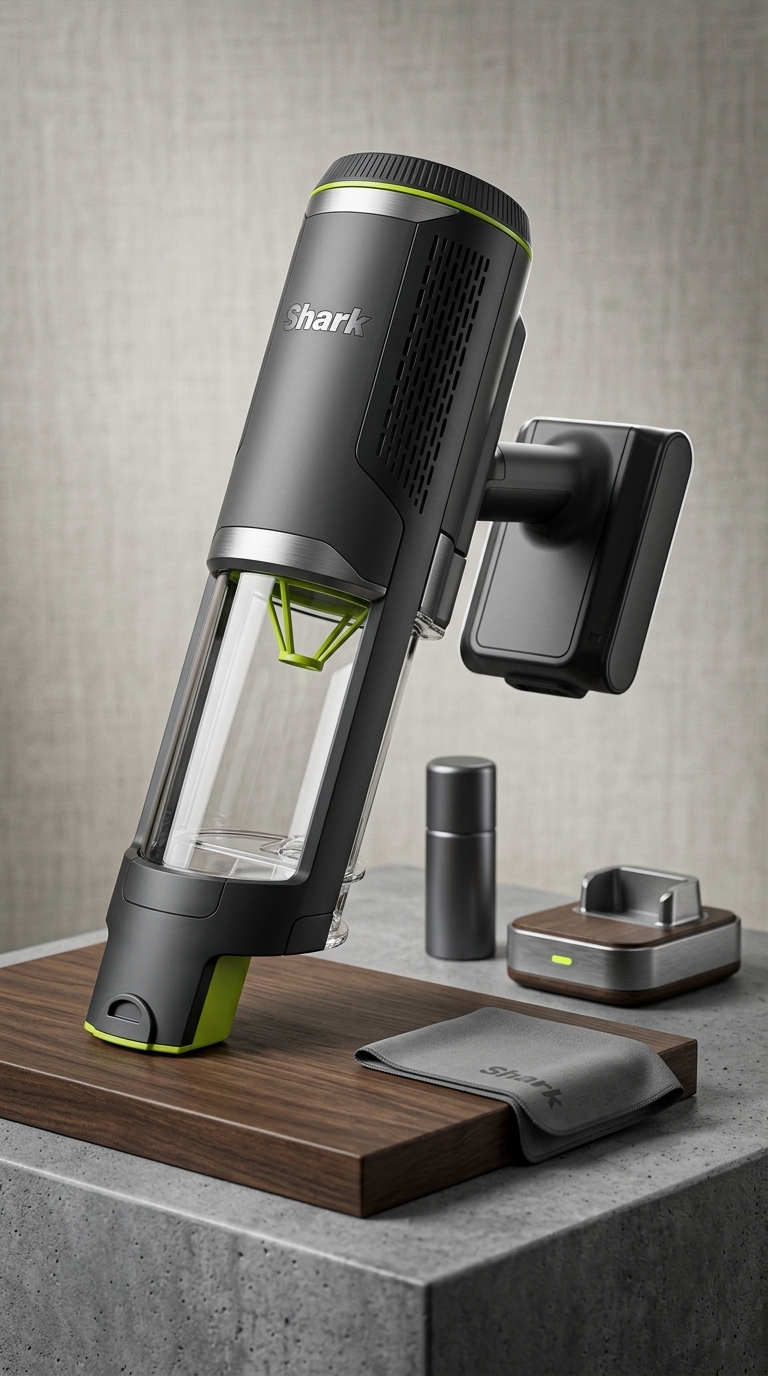 Handheld vacuum in action — powerful cordless cleaning for cars and yachts